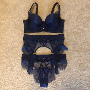 Honey Birdette Belinda Navy 3-piece Set